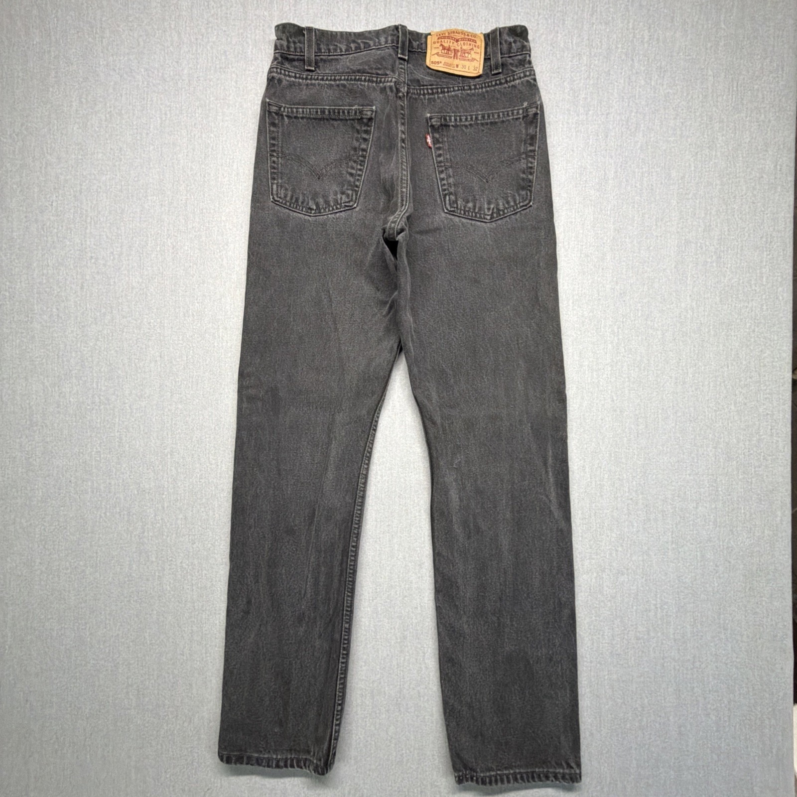 Vintage Levis 505 Black Straight Jeans 90s Made In Usa Mens 30x32 (Fits 28x30)